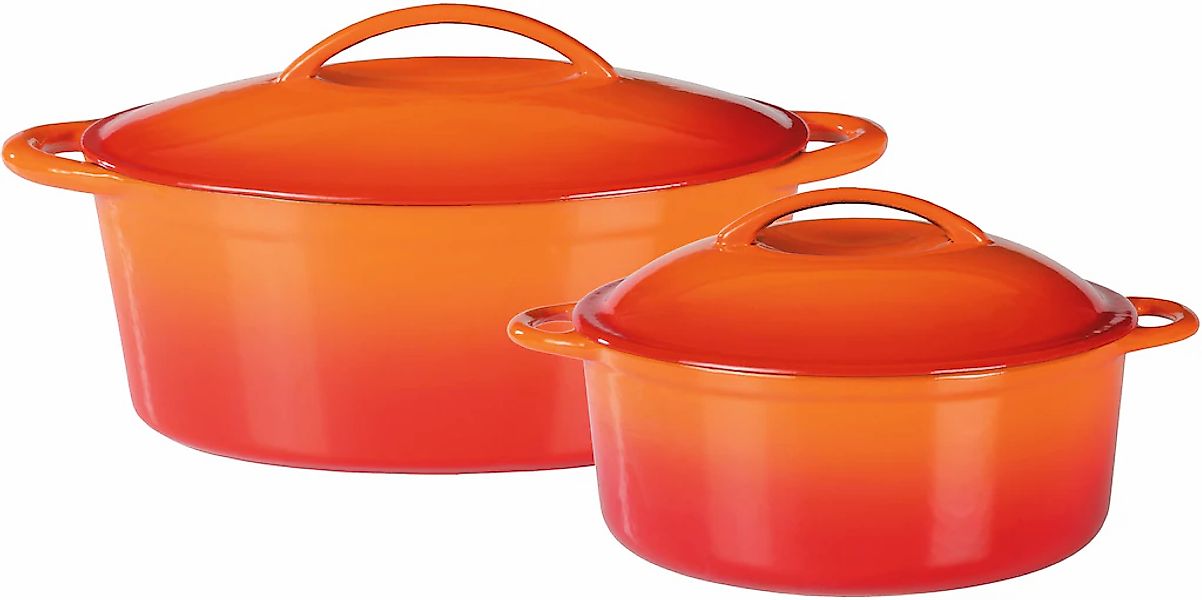 GSW Topf-Set "Orange Shadow" Set, 1x Kochtopf Ø 24 cm, 1 x Bräter 32x25 cm, günstig online kaufen