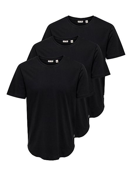 ONLY & SONS Rundhalsshirt ONSMATT LONGY SS TEE 3-PACK (Packung, 3-tlg) Baum günstig online kaufen