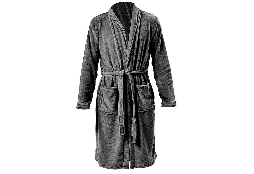 i@home Unisex-Bademantel Bademantel aus Korallenfleece Plüsch weich warm Mo günstig online kaufen