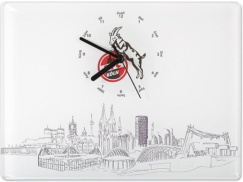 1. FC Köln Dekoobjekt Wanduhr Skyline günstig online kaufen