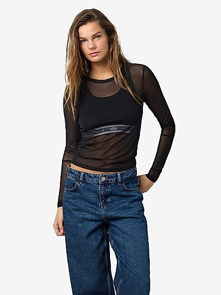 Noisy may Langarmshirt "NMJUDITH L/S MESH TOP BG NOOS" günstig online kaufen