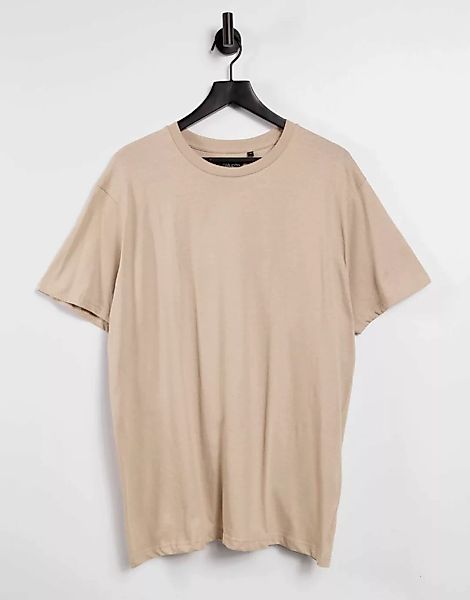 Brave Soul – Oversized T-Shirt in Stein-Neutral günstig online kaufen