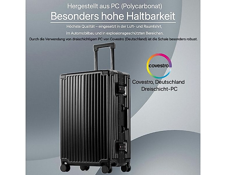 Super Solu Hartschalen-Trolley Alu-Rahmen Hartschalenkofferset (24''+28) au günstig online kaufen