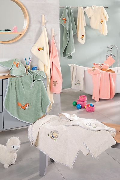 ROSS Badeponcho "KIDSLINE" 1 Stk. 100 % Baumwolle, Kapuze, Stickerei günstig online kaufen