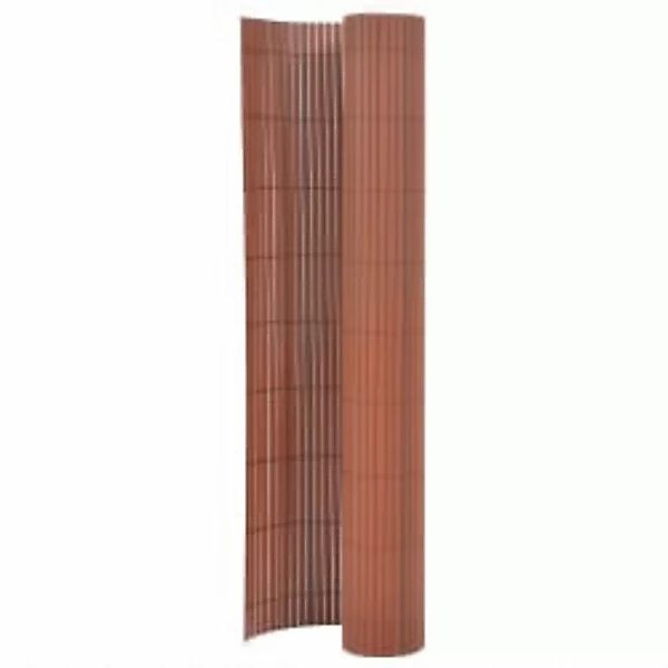 Gartenzaun Doppelseitig 90x400 Cm Braun günstig online kaufen