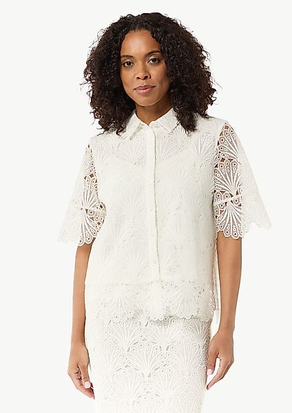 Comma Kurzarmbluse Boxy-Bluse aus Spitze mit günstig online kaufen