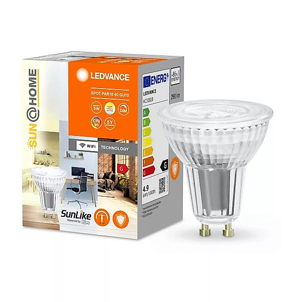 Ledvance LED-Leuchtmittel Sun@Home Smart+ Reflektor PAR16 Klar Ø 5 cm günstig online kaufen