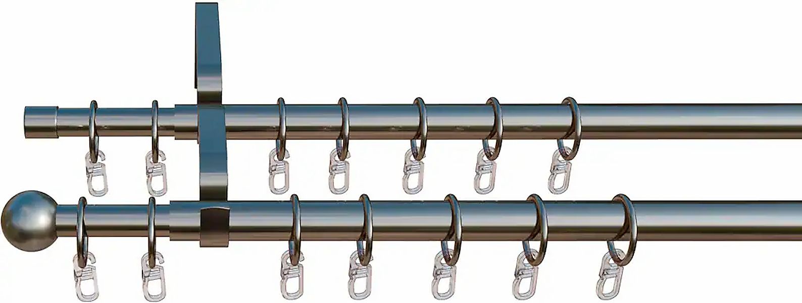 indeko Gardinenstange "Formentor" Ø 10 mm 2 läufig-läufig ausziehbar stufen günstig online kaufen