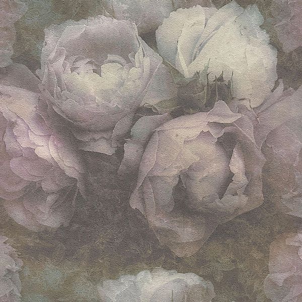 Livingwalls Tapete Blumen Helllila und Grau 53 cm x 10,05 m AS-373921 günstig online kaufen
