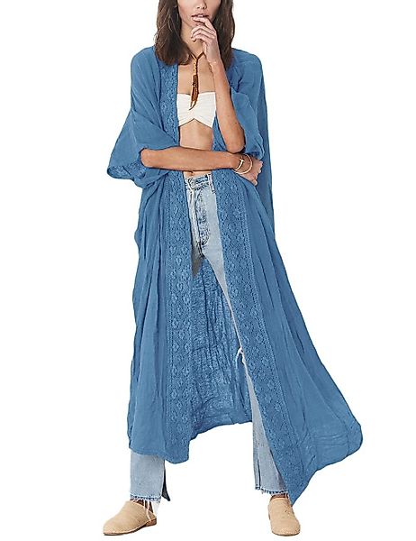 RWEUOQ Strandkleid Damen Kimono Kaftan Strandkleid günstig online kaufen