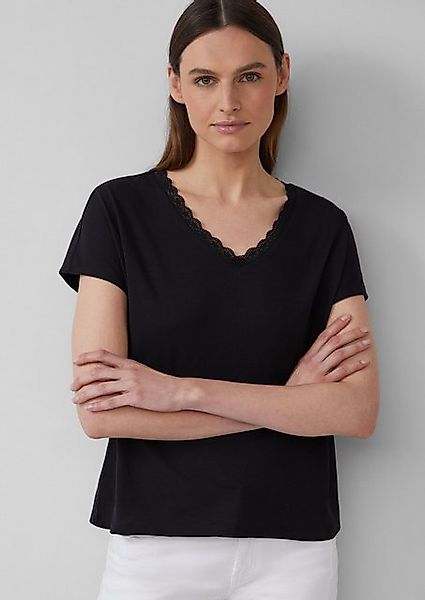s.Oliver Shirttop T-Shirt mit Spitze aus Modalmix günstig online kaufen