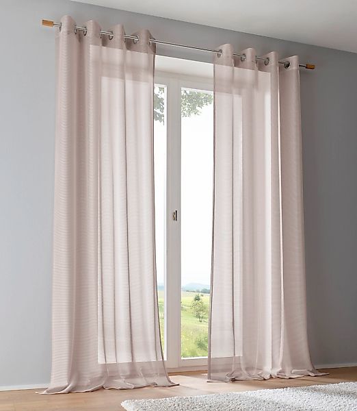 Kutti Vorhang "Vinola" Ösen 1 Stk. tlg. Ösengardine modern Netzstruktur Gla günstig online kaufen