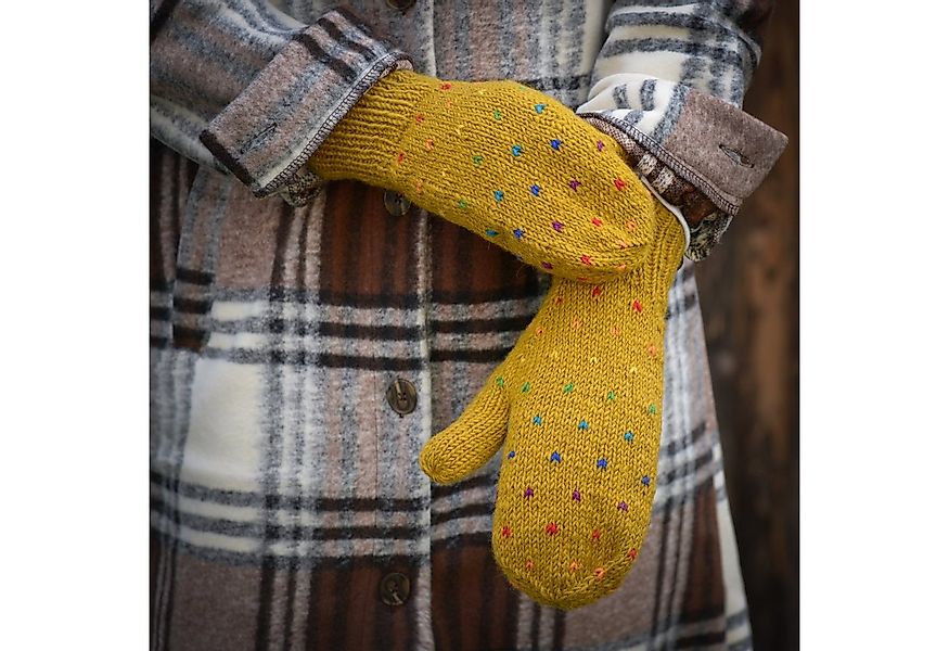 McRon Fäustlinge Modell Nadeen Regenbogen gefüttert mit Fleece, hoher Schur günstig online kaufen