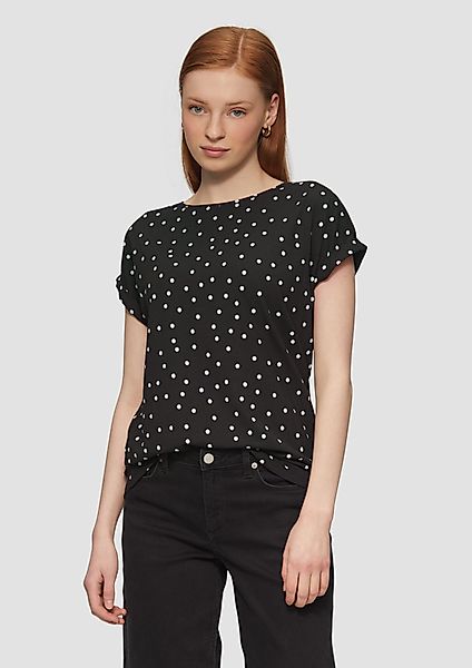 QS Kurzarmshirt Locker geschnittenes T-Shirt aus günstig online kaufen