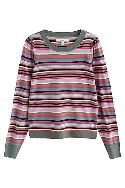 Next Rundhalspullover Langärmeliger Rundhalspullover mit Muster günstig online kaufen