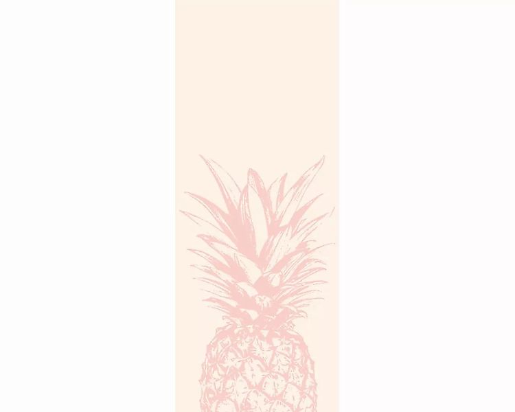 Dekopanel "Ananas rosa" 1,00x2,50 m / Glattvlies Perlmutt günstig online kaufen