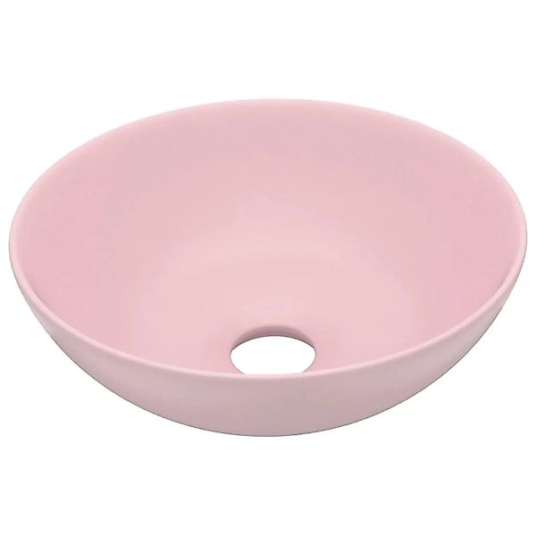 vidaXL Waschbecken Keramik Mattrosa Rund 146977 günstig online kaufen