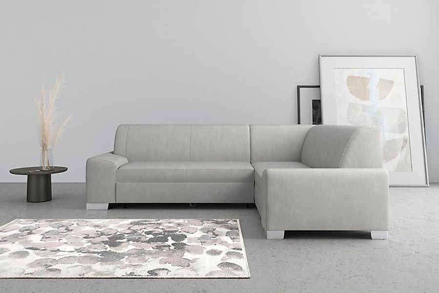 DOMO collection Ecksofa »Anzio in kubischer Formensprache, flache Armlehnen günstig online kaufen