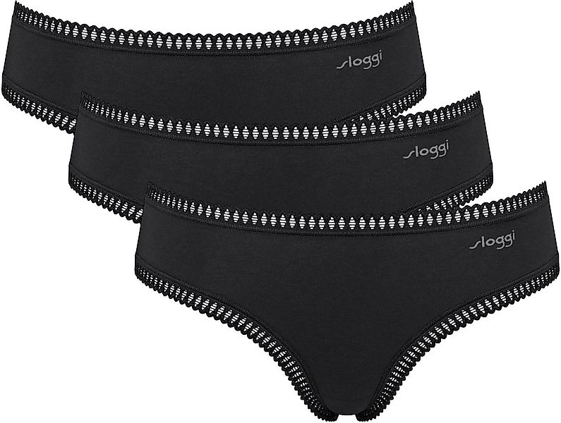 sloggi Hipster GO Crush (3er Pack) Spitze, elastisch, weich, Multipack, Bau günstig online kaufen