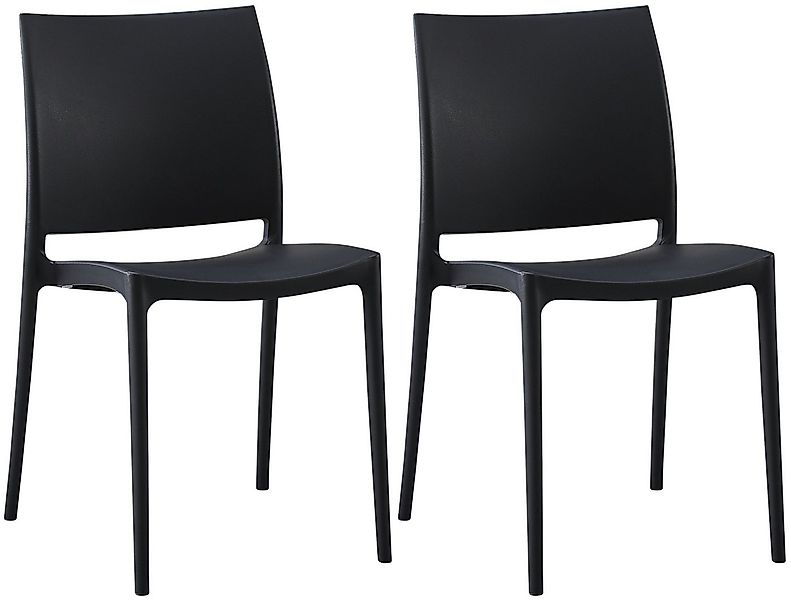 CLP Gartenstuhl Meton (2er Set, 2 St), Kunststoff, wetterfest, UV-beständig günstig online kaufen