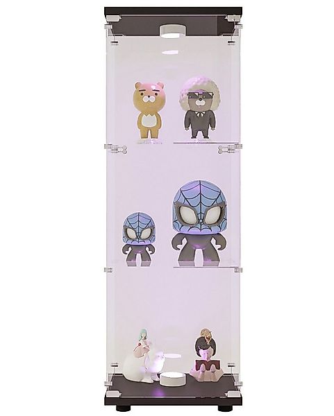 FUROKOY Glasvitrine Standvitrine, Modern Glas Vitrinenschrank mit Beleuchtu günstig online kaufen