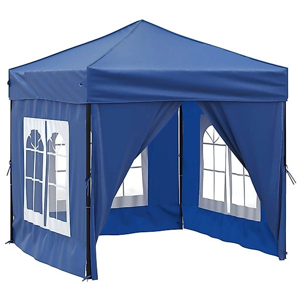 vidaXL Partyzelt Faltbar mit Seitenwänden Blau 2x2 m Modell 1 günstig online kaufen