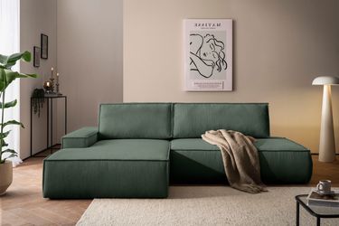 Home affaire Ecksofa "SHERWOOD, Schlafsofa in L-Form offen (275cm), Cord, L günstig online kaufen