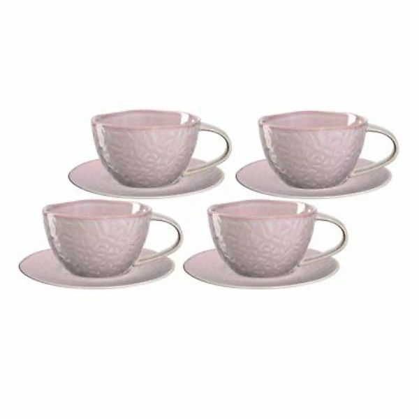 LEONARDO MATERA Cappuccino Set rosa 8-teilig Tassen günstig online kaufen