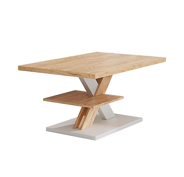 Vicco Couchtisch Arivo, Eiche/Weiß, 90 x 60 cm mit Ablage (1-St) günstig online kaufen