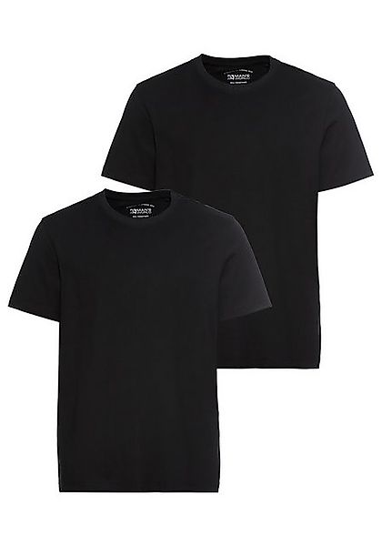 Mans World Rundhalsshirt, (Packung, 2 tlg., 2er Pack), Kurzarm, unifarben, günstig online kaufen