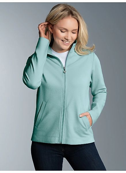 Trigema Sweatjacke "TRIGEMA Jacke mit funkelnden Strass-Steinen", 1 Stk. günstig online kaufen