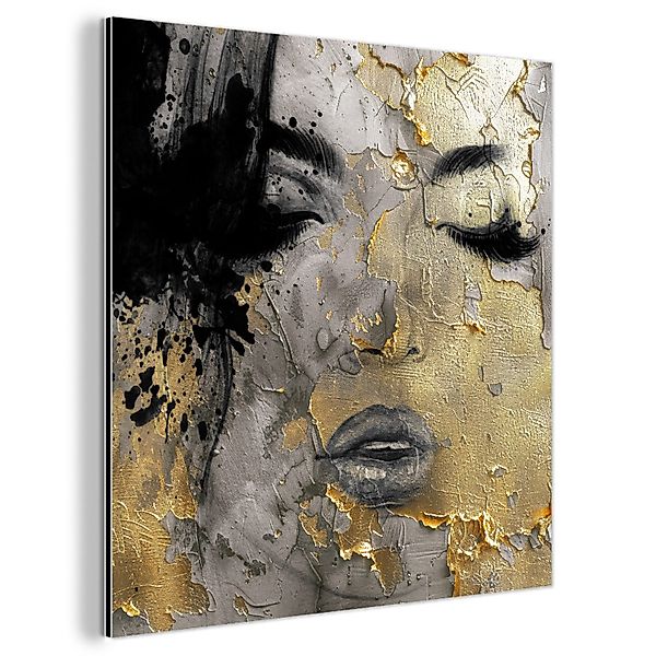 MuchoWow Metallbild Frau - Kunst - günstig online kaufen