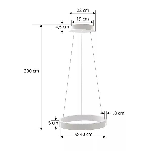 Arcchio Answin LED-Hängeleuchte 26,4 W weiß günstig online kaufen