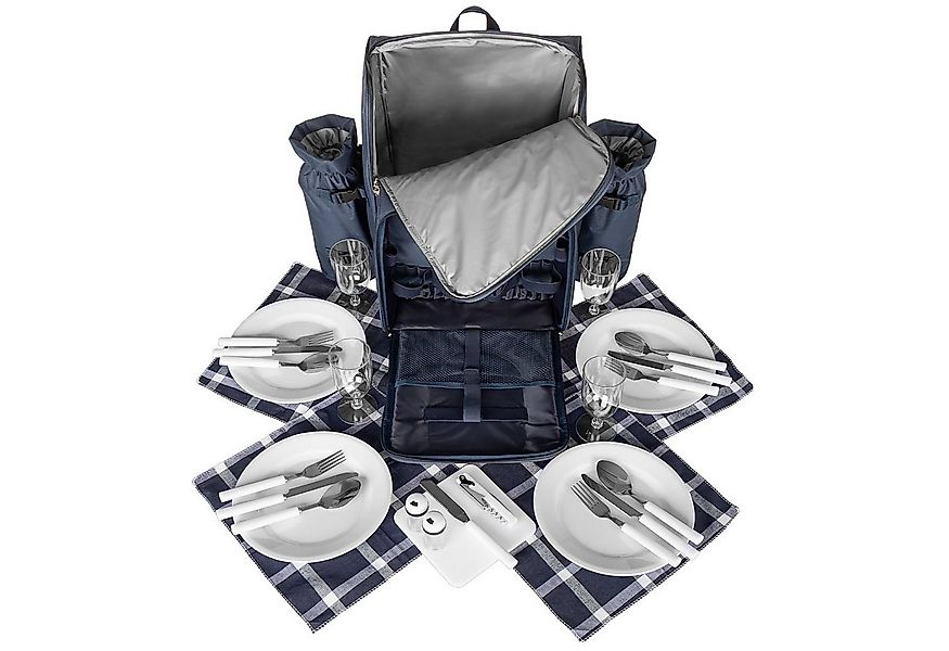 anndora Picknickrucksack Wanderrucksack Rucksack für 4 Personen, wasserfest günstig online kaufen