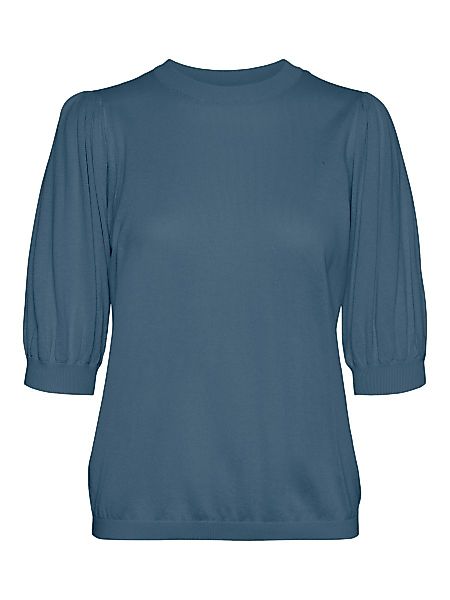 VERO MODA Rundhals- Bluse Damen Blau günstig online kaufen
