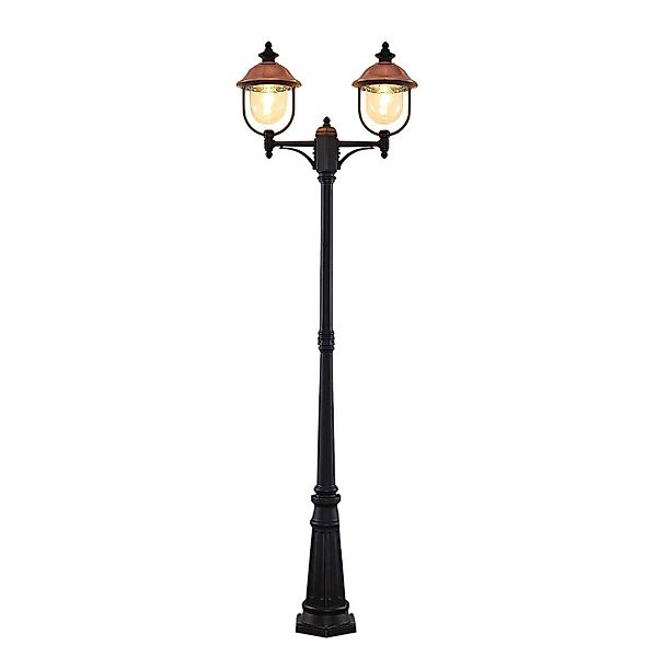 Lindby Mastleuchte Außen Clint 9630103 Spritzwassergeschützt Retro Vintage günstig online kaufen