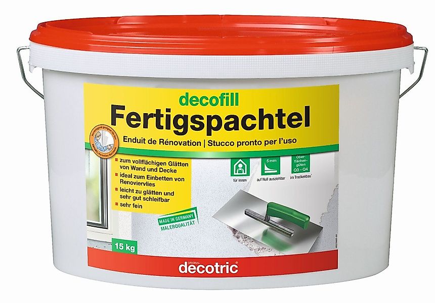 decotric® Spachtelmasse Decotric Decofill Fertigspachtel 15 kg günstig online kaufen