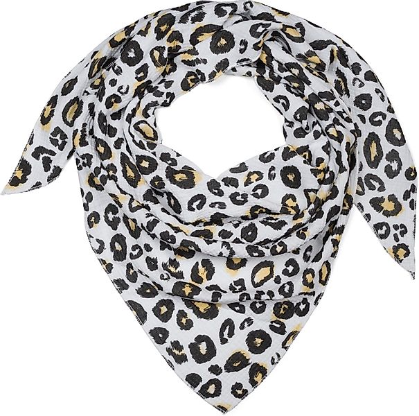 styleBREAKER Dreieckstuch Musselin Dreiecktuch Leoparden Print, günstig online kaufen