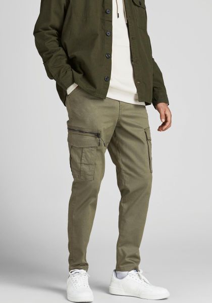Jack & Jones Herren Cargohose JJIACE JJDEX TAPERED AKM DUSTY OLIVE - Grün günstig online kaufen