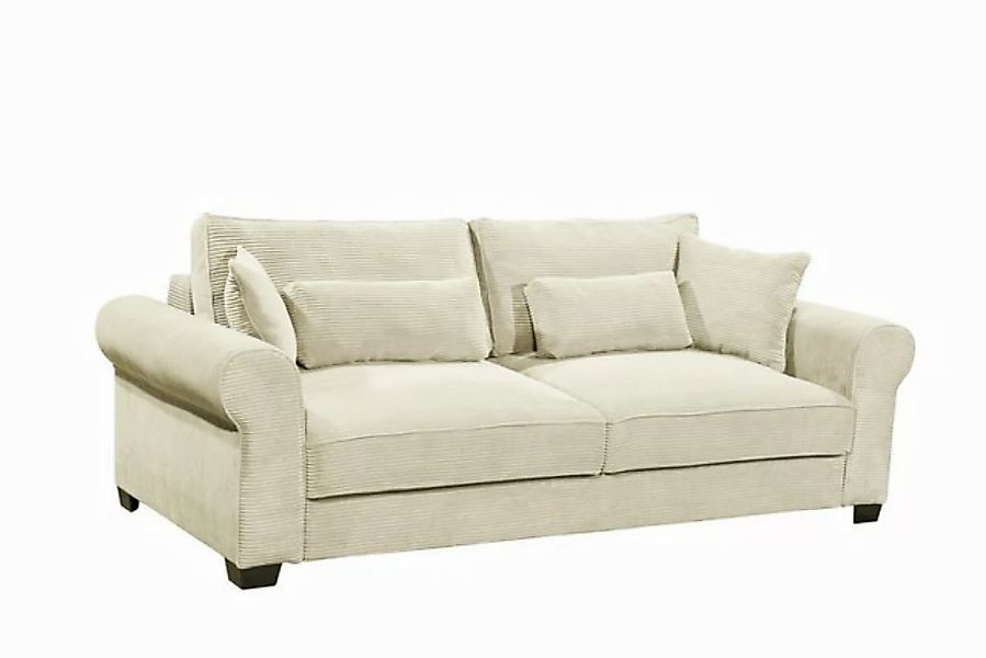 Black Red White Schlafsofa Liegefläche 198x165cm, cream - 250x95x125 (BxHxT günstig online kaufen