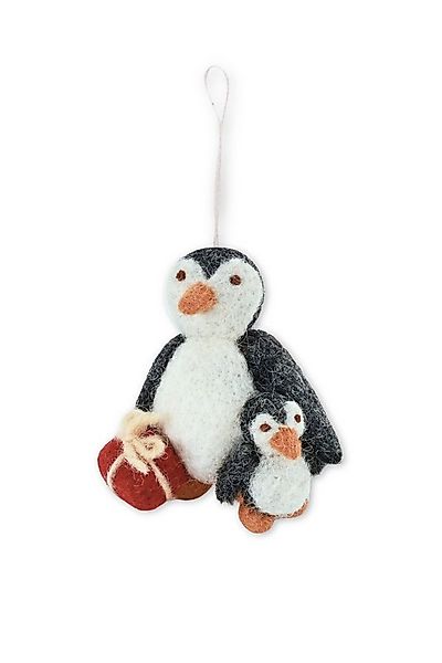 Gry & Sif Hängedekoration Filzanhänger - PINGUIN MIT BABY - schwarz/weiß günstig online kaufen