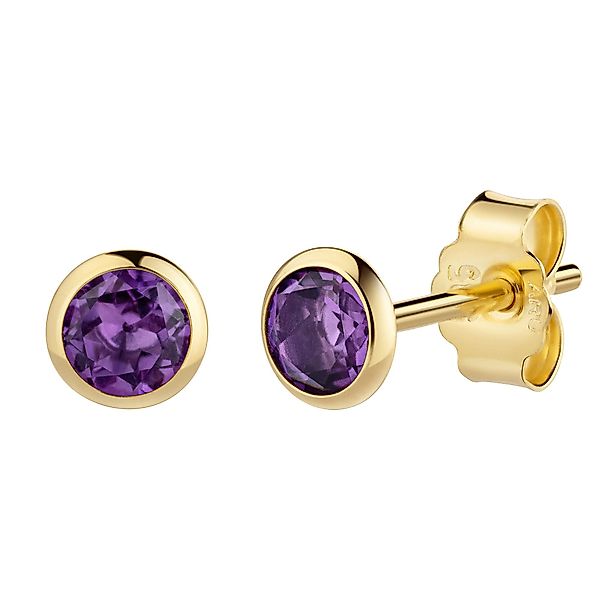 Vivance Paar Ohrstecker 585/- Gelbgold Amethyst günstig online kaufen