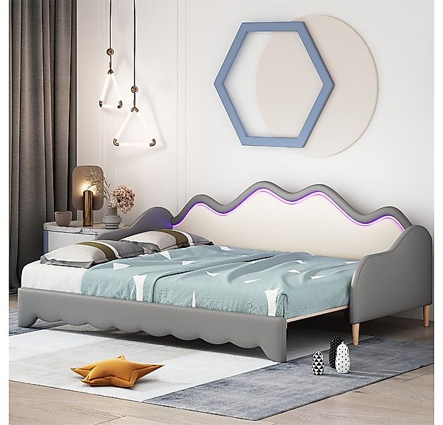 XDOVET Kinderbett Polsterbett 90(180)*190cm, 2-in-1 Multifunktions-Schlafso günstig online kaufen