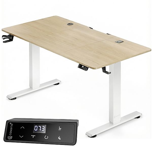 Höhenverstellbarer Schreibtisch Beige 120x60x72-117cm günstig online kaufen