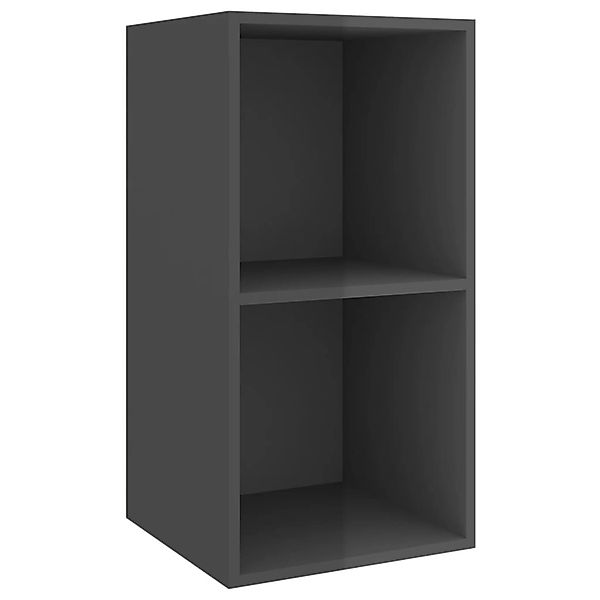 Tv-wandschrank Hochglanz-grau 37x37x72 Cm Spanplatte günstig online kaufen