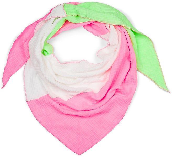 styleBREAKER Dreieckstuch 3-Farbiges Musselin Dreieckstuch, (1-St) günstig online kaufen