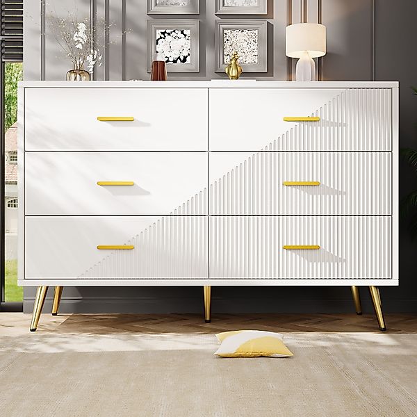 MODFU Sideboard Moderner Esszimmerschrank,mit 6 Schubladen günstig online kaufen