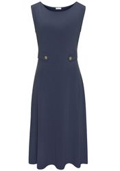 LASCANA Midikleid mit dekorativen Riegeln und goldenen Zierknöpfen, bügelfr günstig online kaufen