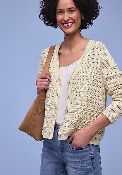 STREET ONE Cardigan Struktur-Cardigan mit feinem Lochmuster günstig online kaufen