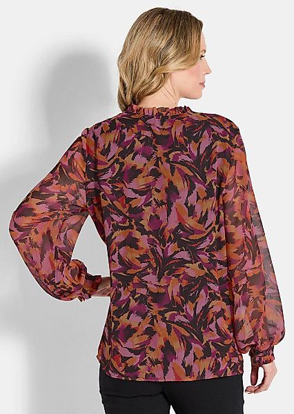 GOLDNER Schlupfbluse "Chiffon-Bluse mit semitransparenten Ärmeln" günstig online kaufen